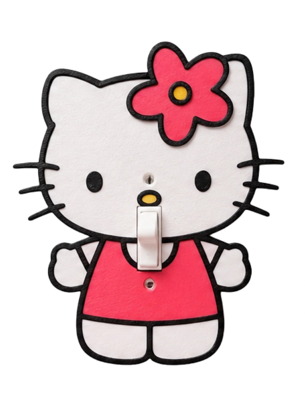 2/$25 3D Printed Hello Kitty Light Switch Cover Cute Wall Plate Decor
